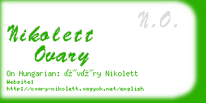 nikolett ovary business card